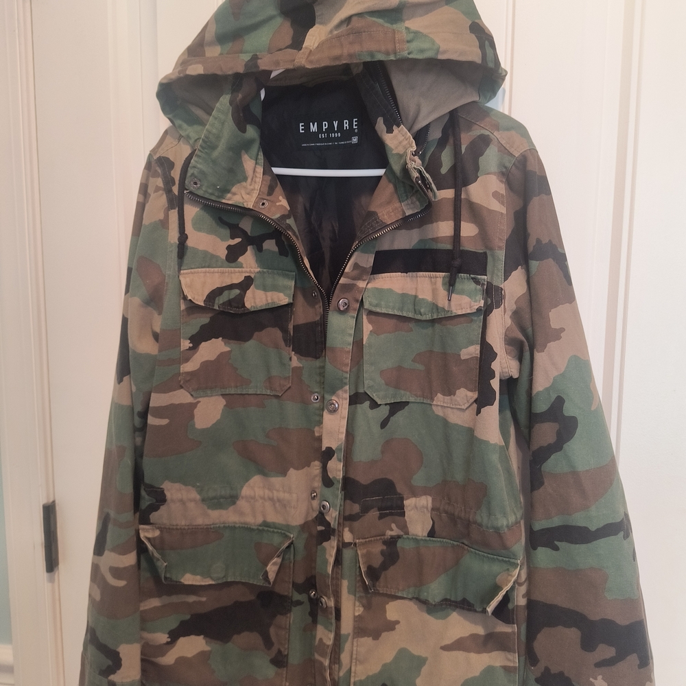 Empyre Men's Camouflage Hooded Jacket